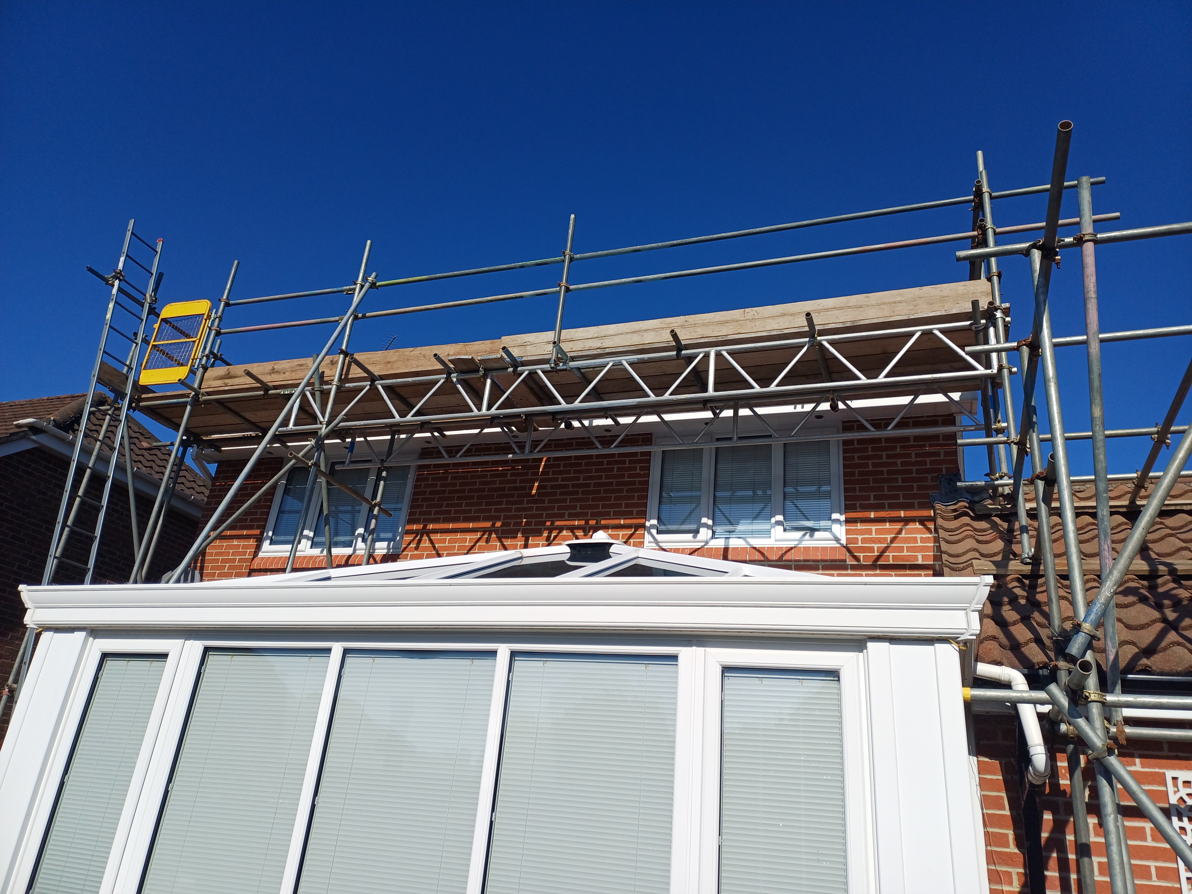 Scaffolding installed at a residential property